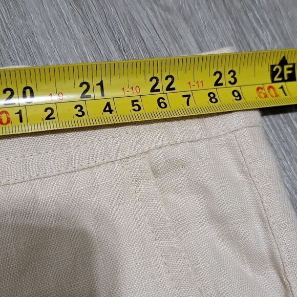 Island Importer Linen Boho Summer Drawstring Cargo Shorts XL Natural/Cream NWT - Picture 8 of 14